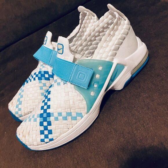 Vintage Nike Air Max Sphere Woven Women's White Blue 302260 Running Shoes - Picture 3 of 14